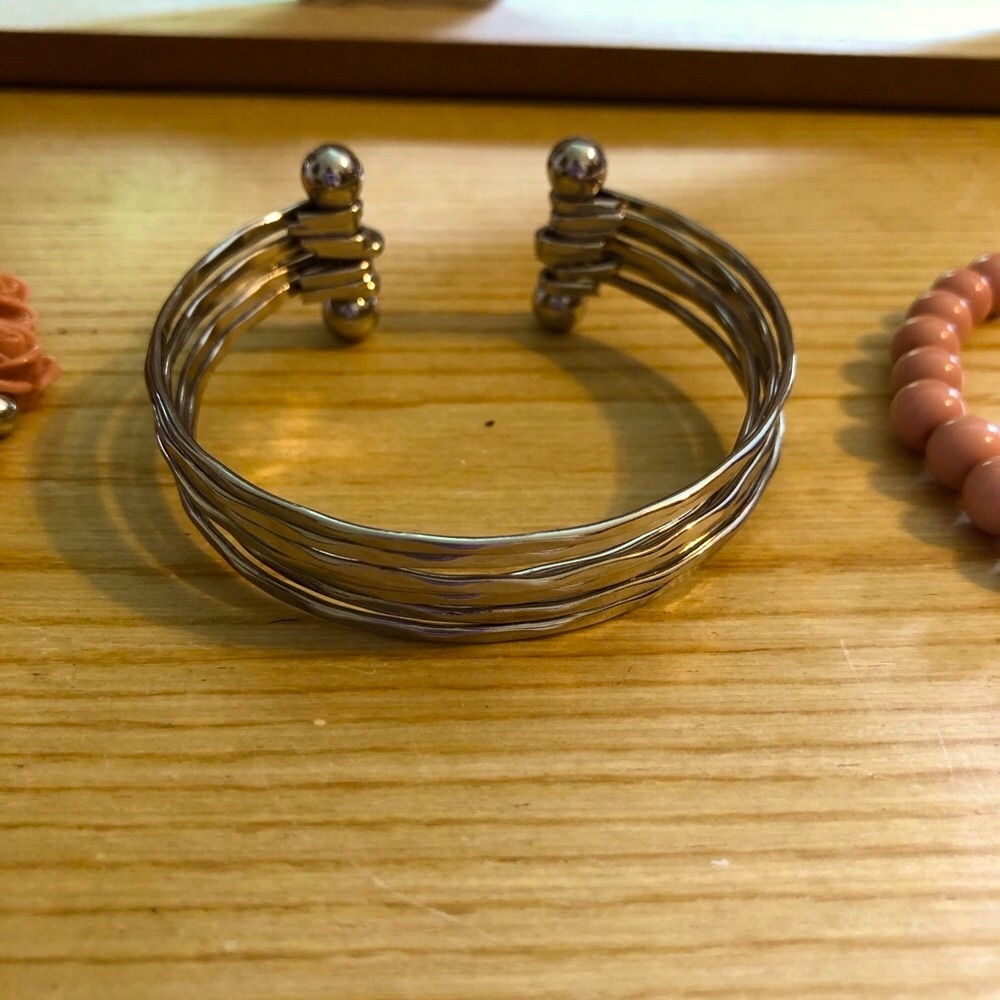 New! Bundle of Pink and silver bracelets. - Picture 3 of 5